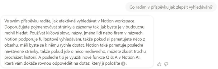 Notion AI chat