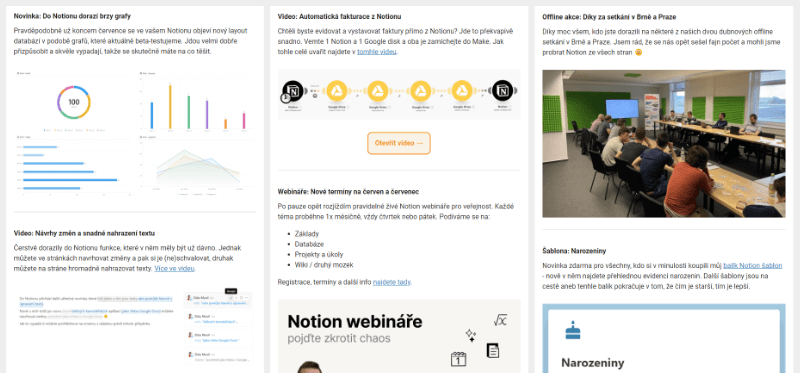Notion newsletter